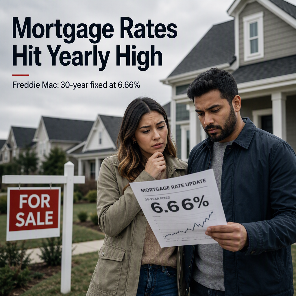 Mortgage Rates Climb to One-Year High, Freddie Mac Reports