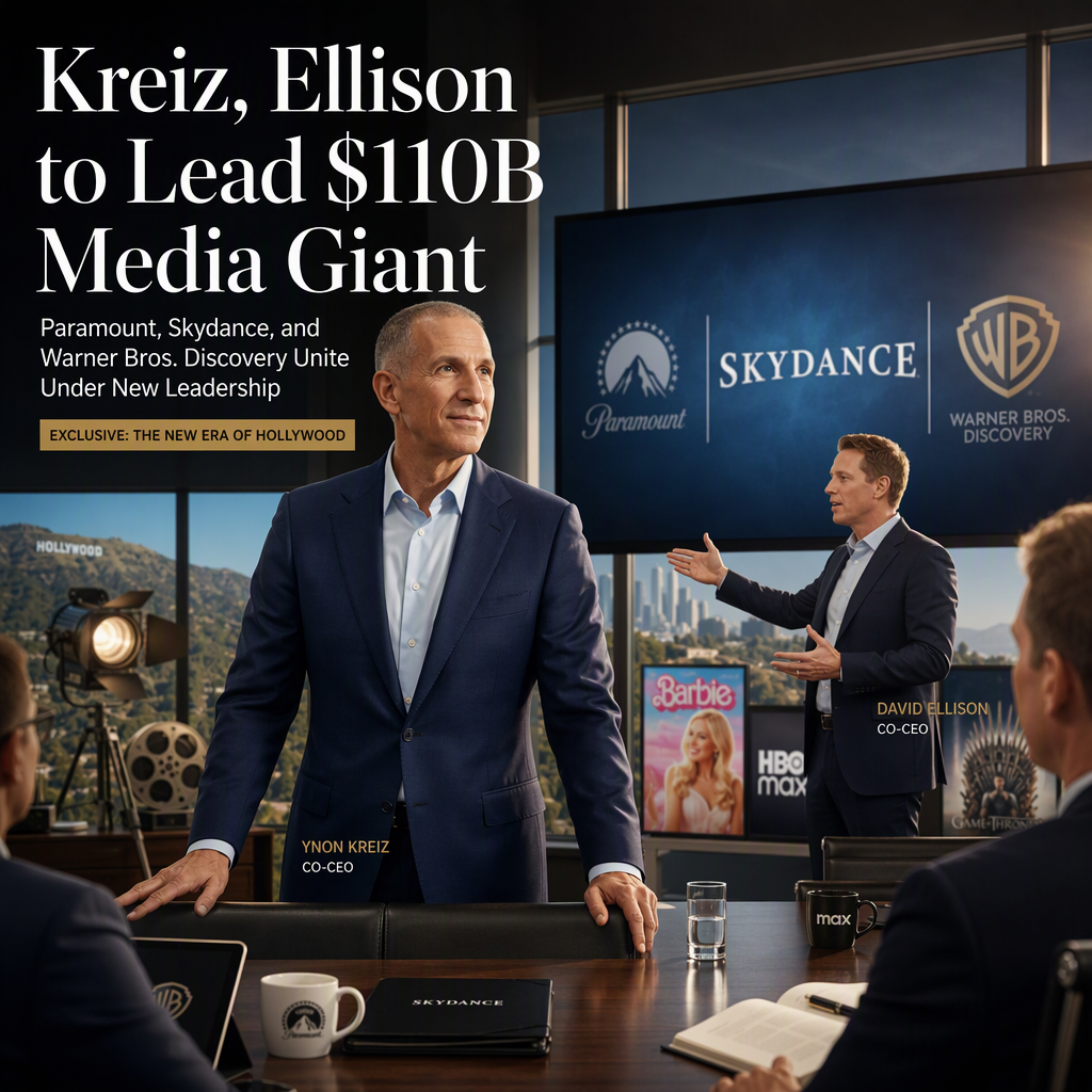 Ynon Kreiz Named Co-CEO of Newly Merged Paramount Skydance and Warner Bros. Discovery