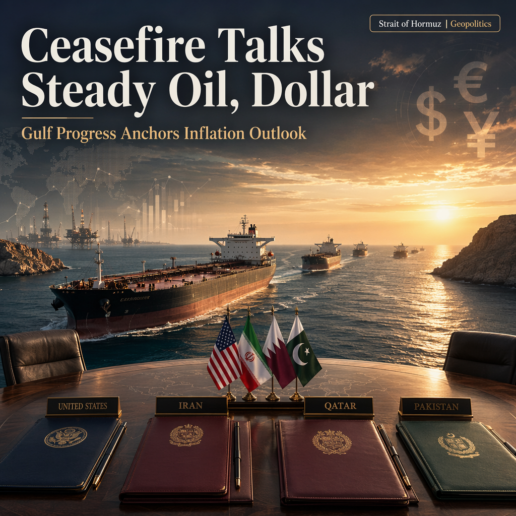 Ceasefire Talks Ease Oil Market Risks, Guide US Dollar Amid Strait of Hormuz Disruptions
