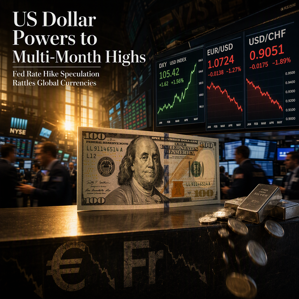 US Dollar Rallies to Multi-Month Highs as Fed Rate Hike Bets Intensify, Pressuring Major Currencies