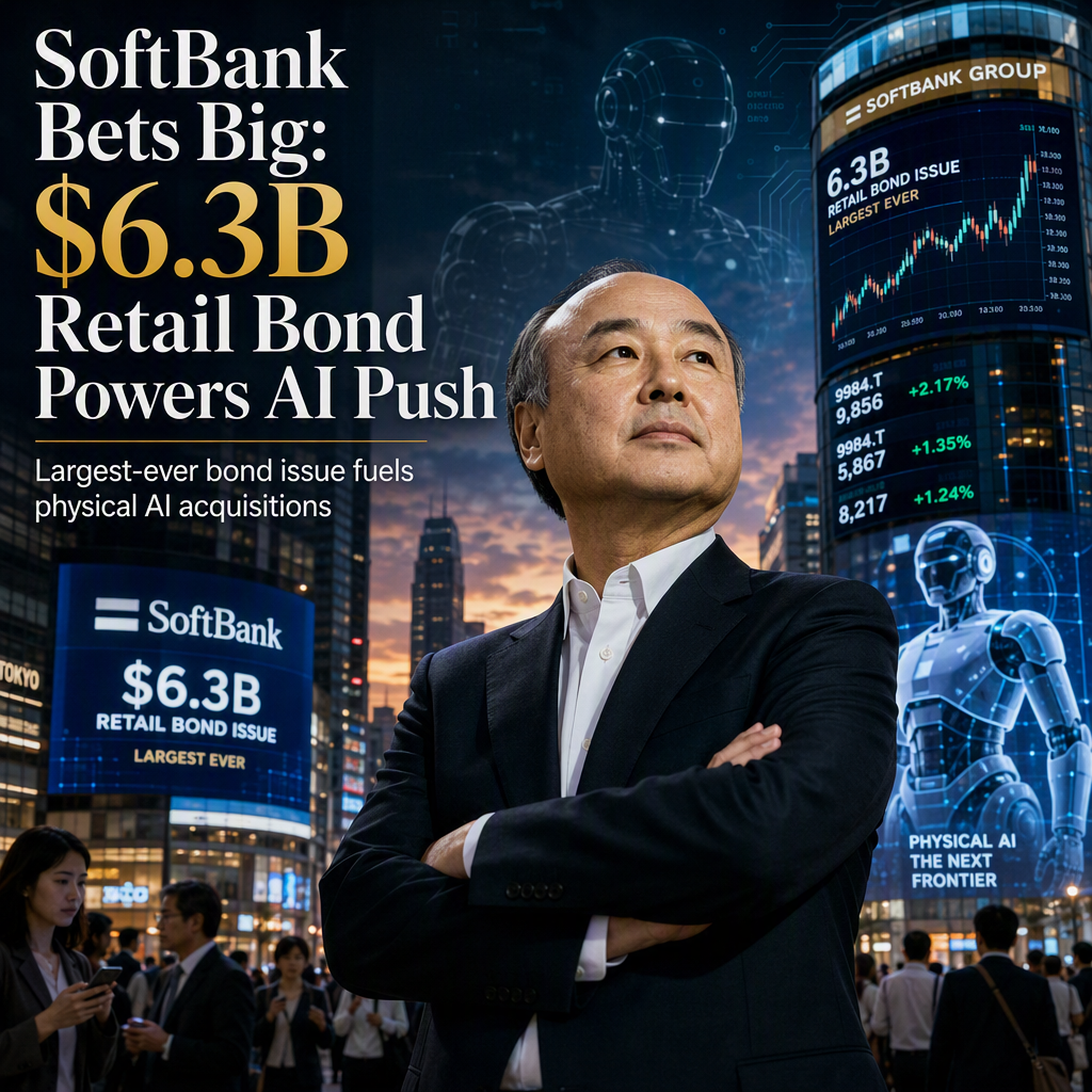 SoftBank Unveils Record $6.3 Billion Retail Bond Issue to Fund Physical AI Acquisitions