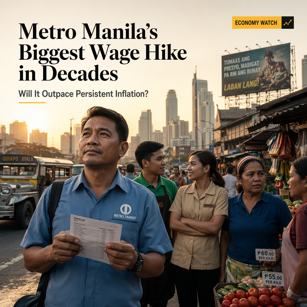 Philippines Implements Largest Metro Manila Minimum Wage Hike in Over 20 Years Amid Persistent Inflation