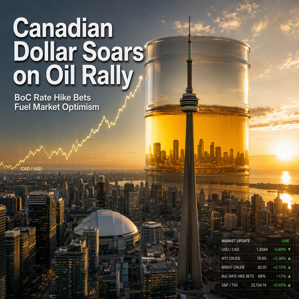 Canadian Dollar Strengthens Amid Rising Oil Prices and Increased BoC Rate Hike Bets
