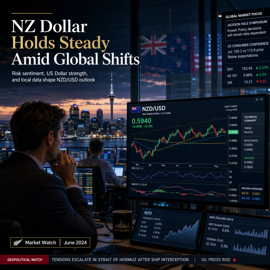 New Zealand Dollar Holds Steady as US Dollar Strength and Global Sentiment Shape NZD/USD Outlook
