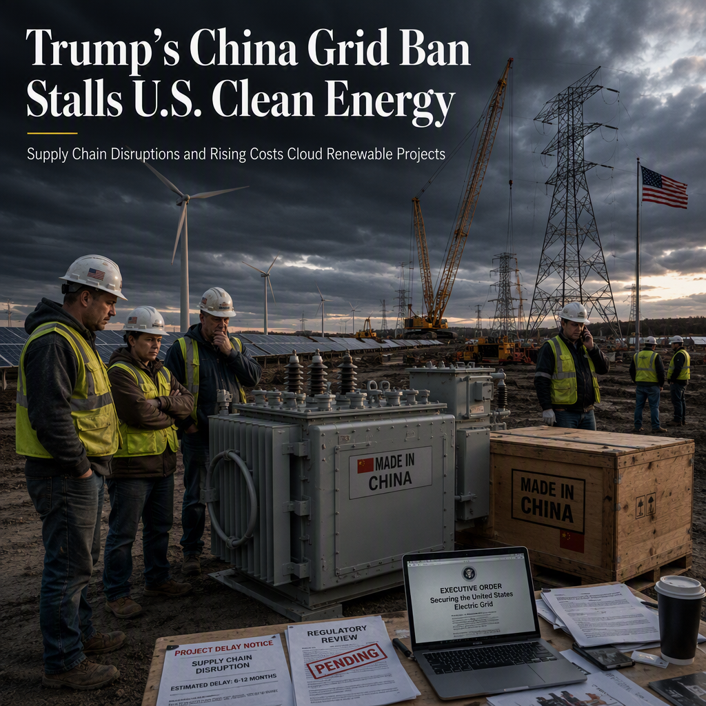 Trump's Executive Order on China-Linked Grid Equipment Puts U.S. Clean-Energy Projects at Risk