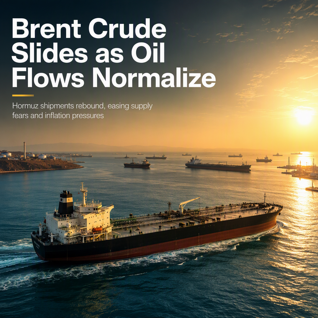 Brent Crude Falls as Hormuz Oil Shipments Recover, Easing Supply Fears