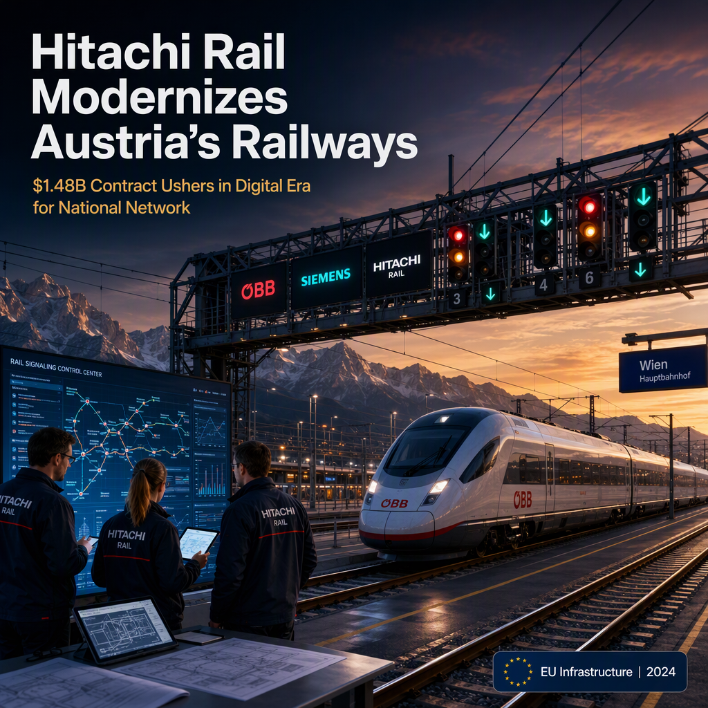 Hitachi Rail Secures $1.48 Billion Contract to Modernize Austria's National Rail Signaling System