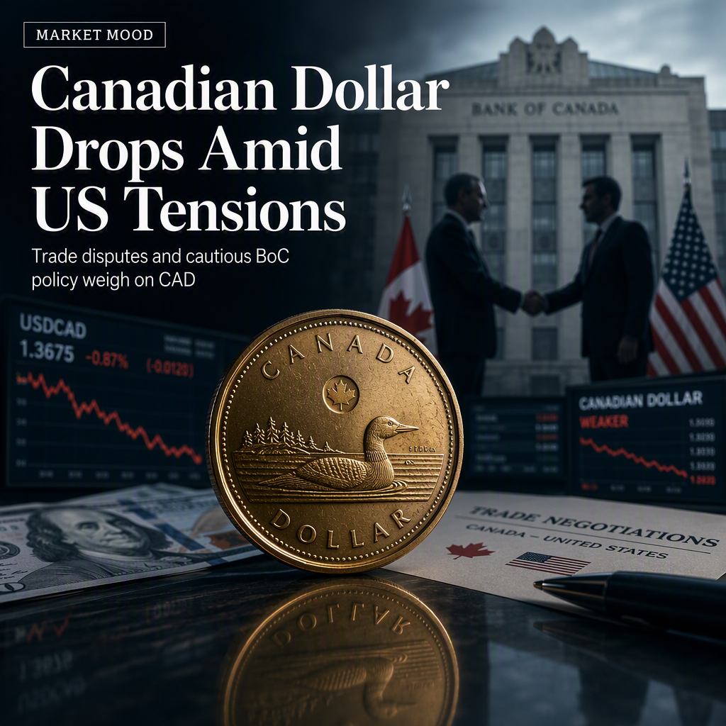 Canadian Dollar Weakens Amid US Trade Tensions and Dovish Bank of Canada Stance
