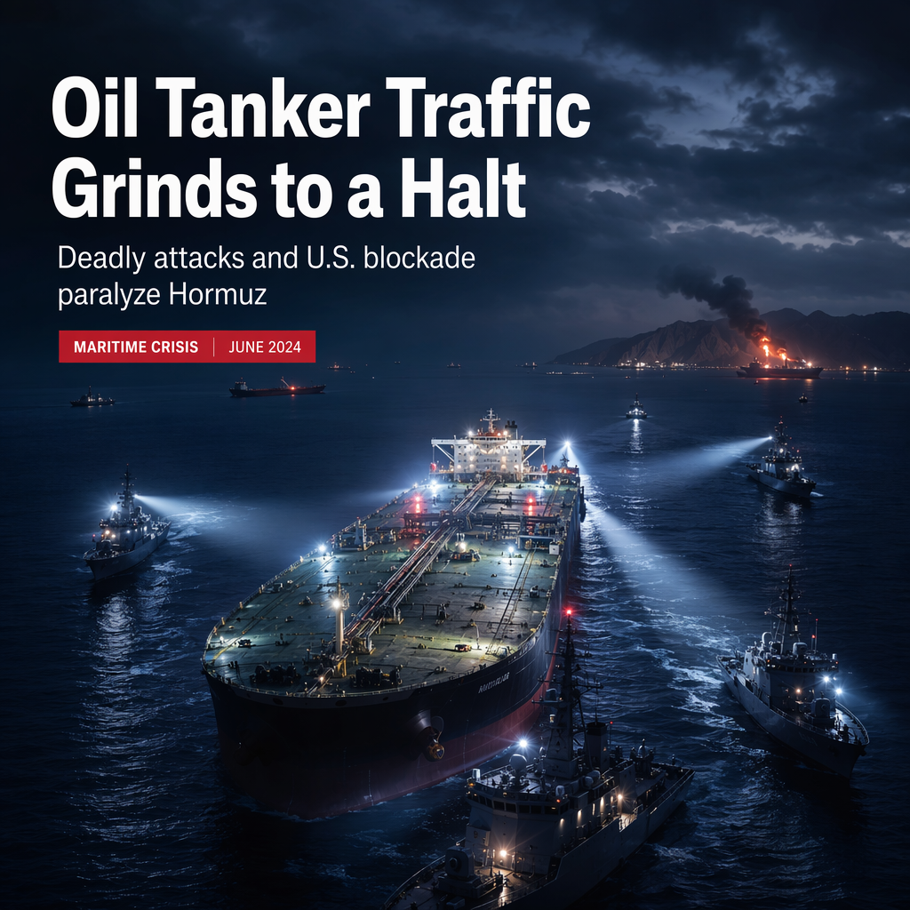 Oil Tanker Traffic Plummets in Strait of Hormuz Amid Deadly Iranian Attacks and U.S. Naval Blockade