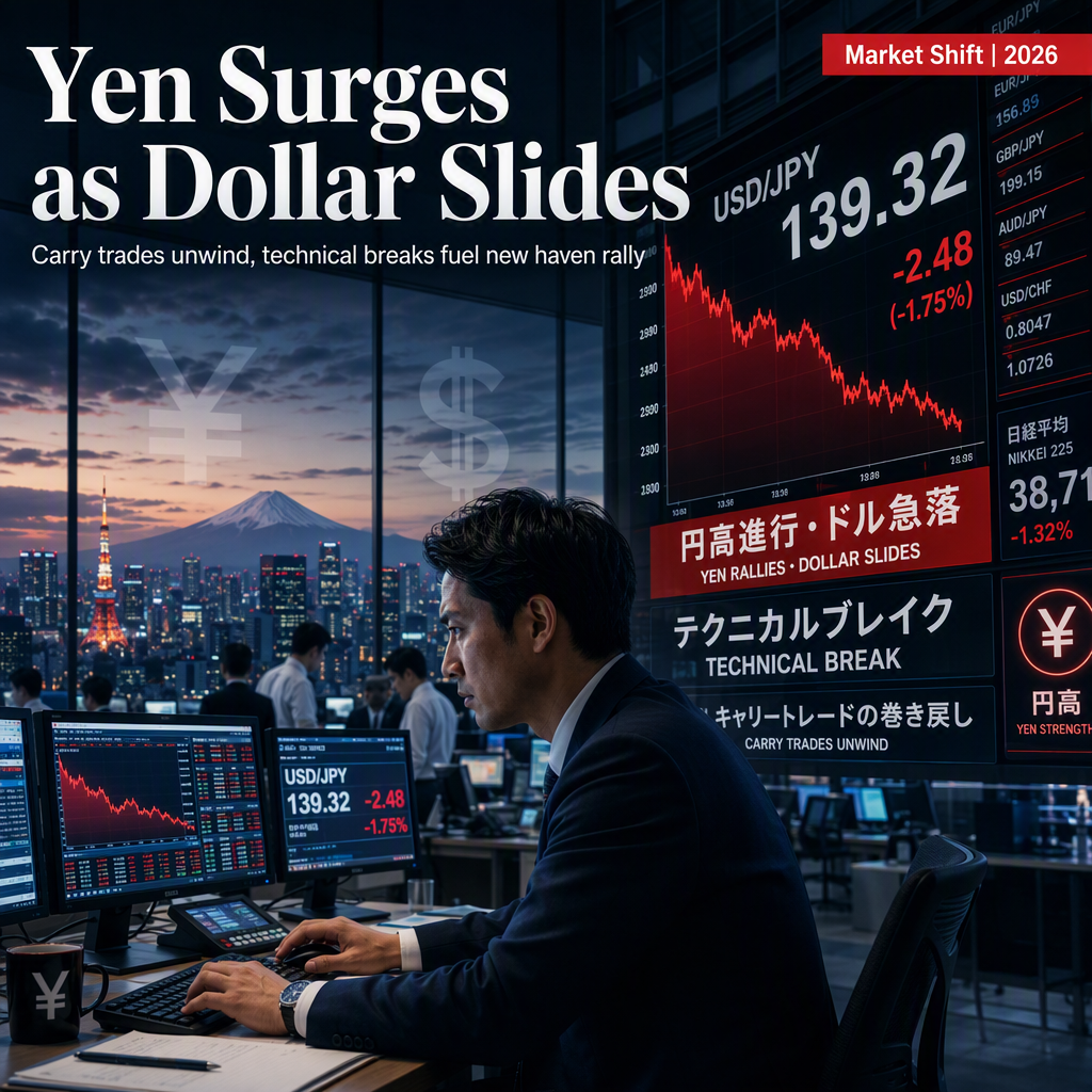 Japanese Yen Surges as Carry Trades Unwind and Technical Breaks Signal Further USD/JPY Downside