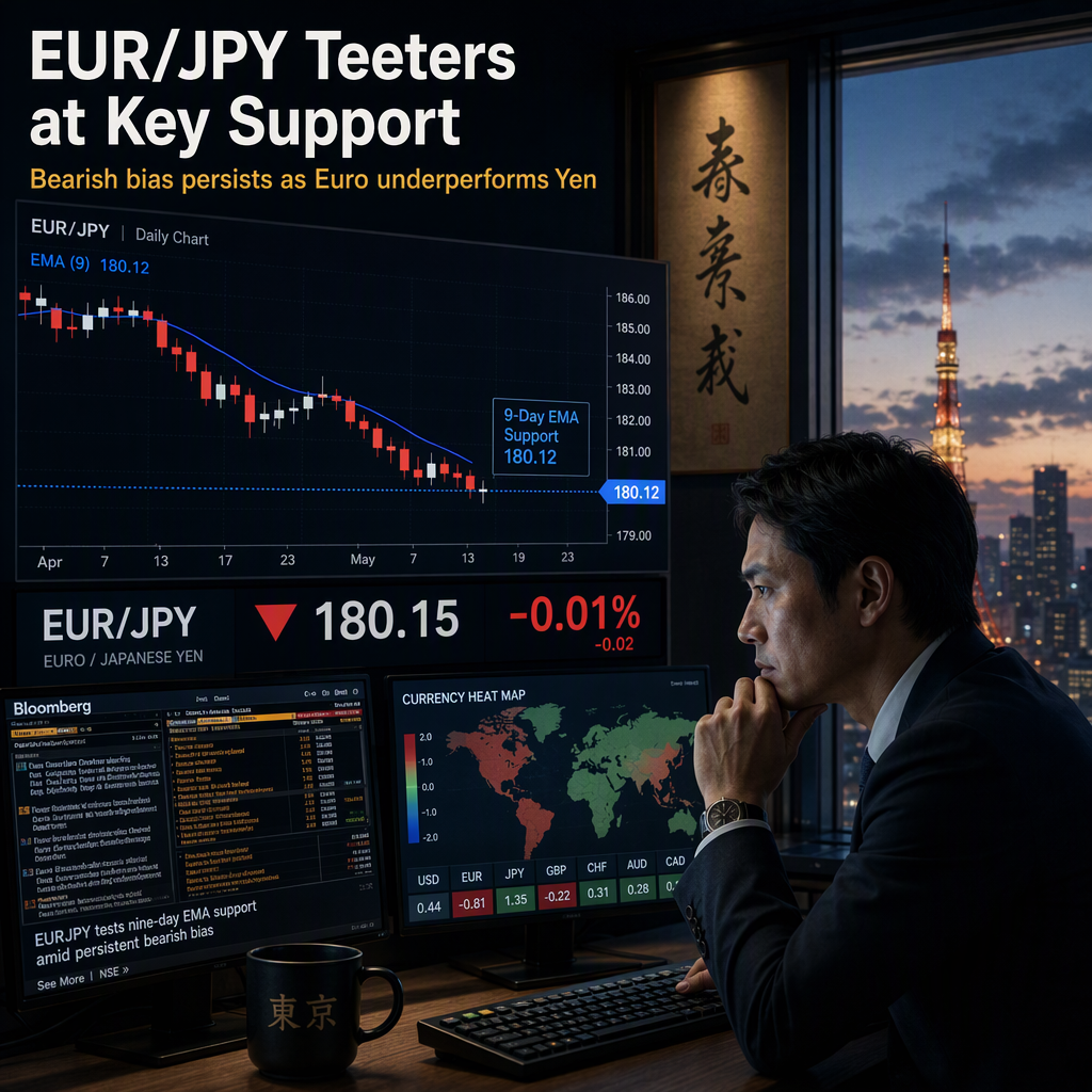 EUR/JPY Tests Nine-Day EMA Support Amid Persistent Bearish Bias