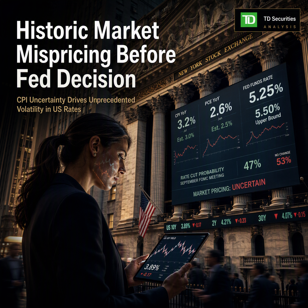 TD Securities Flags Historic Mispricing Ahead of September Fed Decision Amid CPI Uncertainty