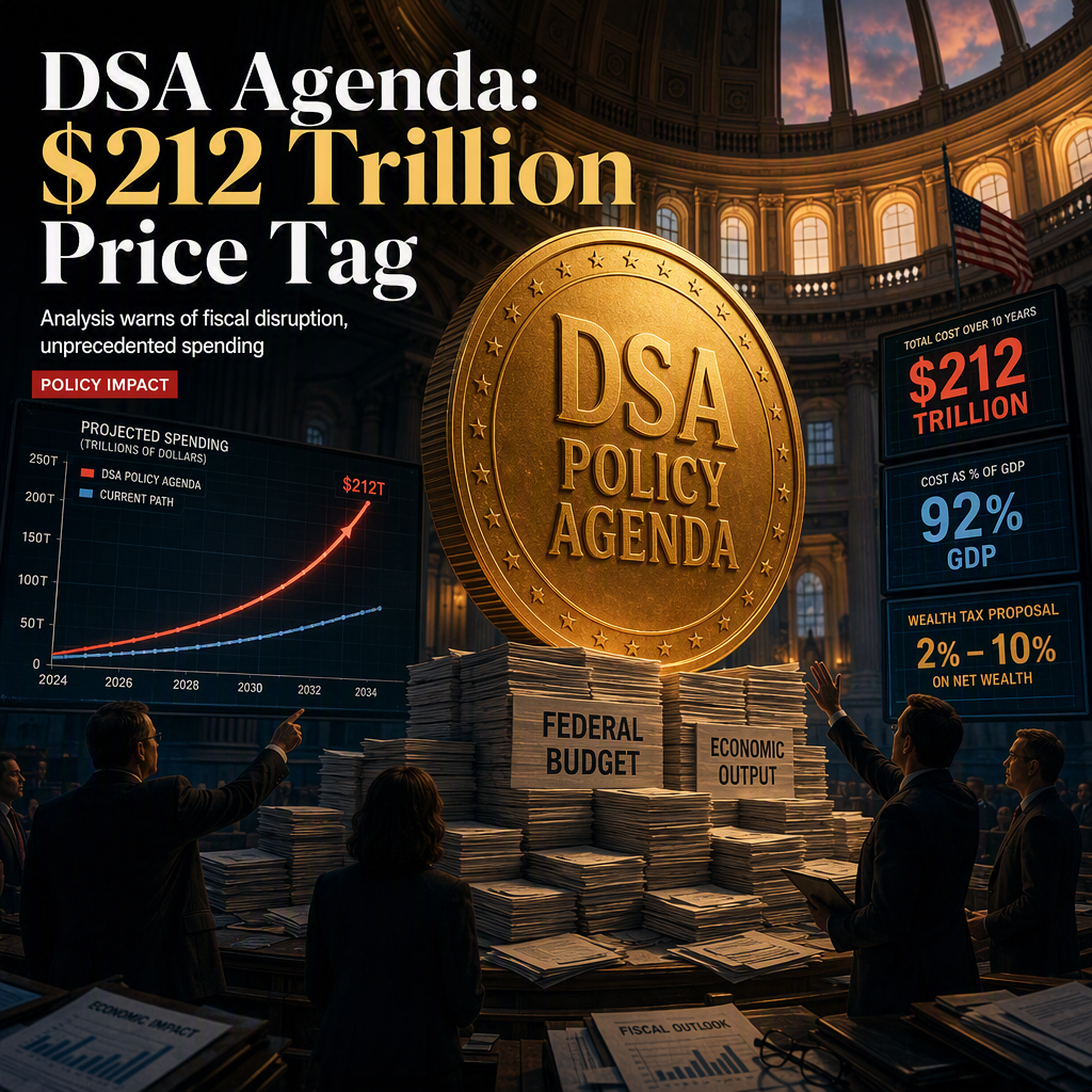 Analysis Estimates DSA Policy Platform Could Cost Up to $212 Trillion Over Ten Years