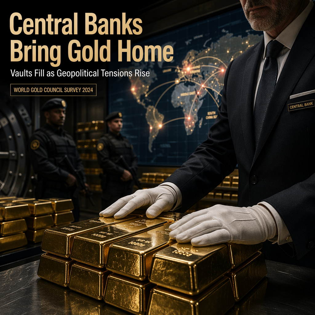 Central Banks Boost Gold Reserves and Repatriate Bullion Amid Geopolitical Tensions