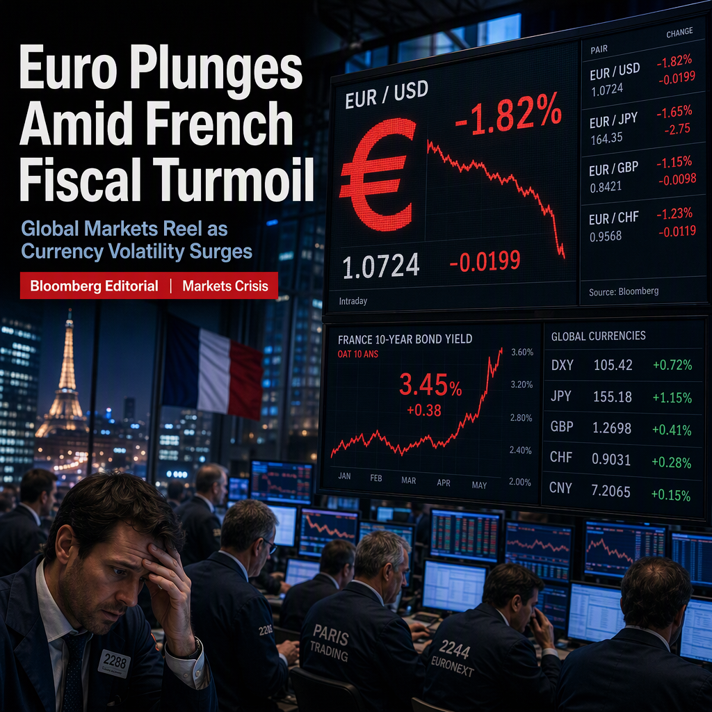 Euro Slides as French Fiscal Crisis Sparks Global Currency Shifts and Market Volatility