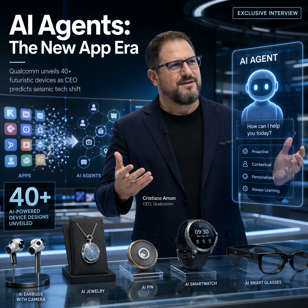 Qualcomm CEO Envisions AI Agents Replacing Apps, Unveils Over 40 New AI-Powered Device Designs