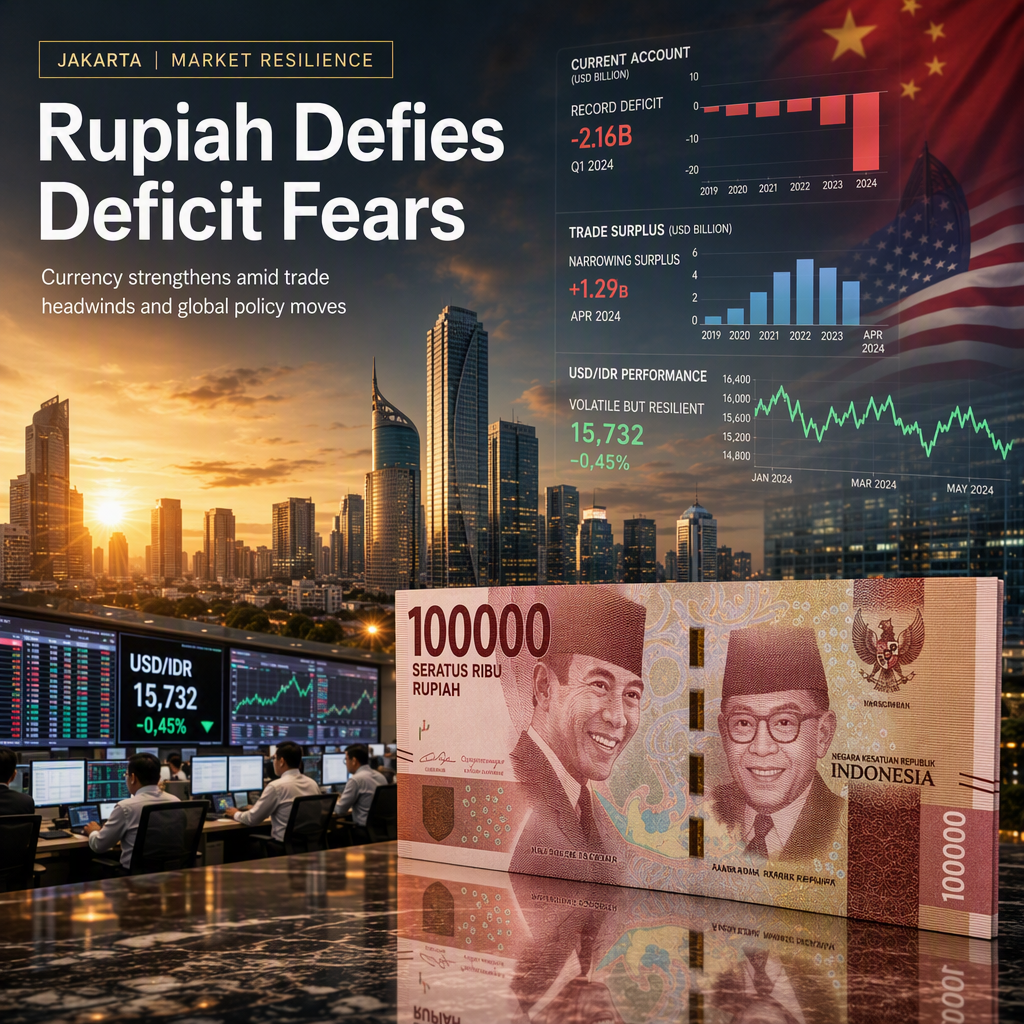 Indonesian Rupiah Strengthens Despite Record Current Account Deficit and Trade Headwinds