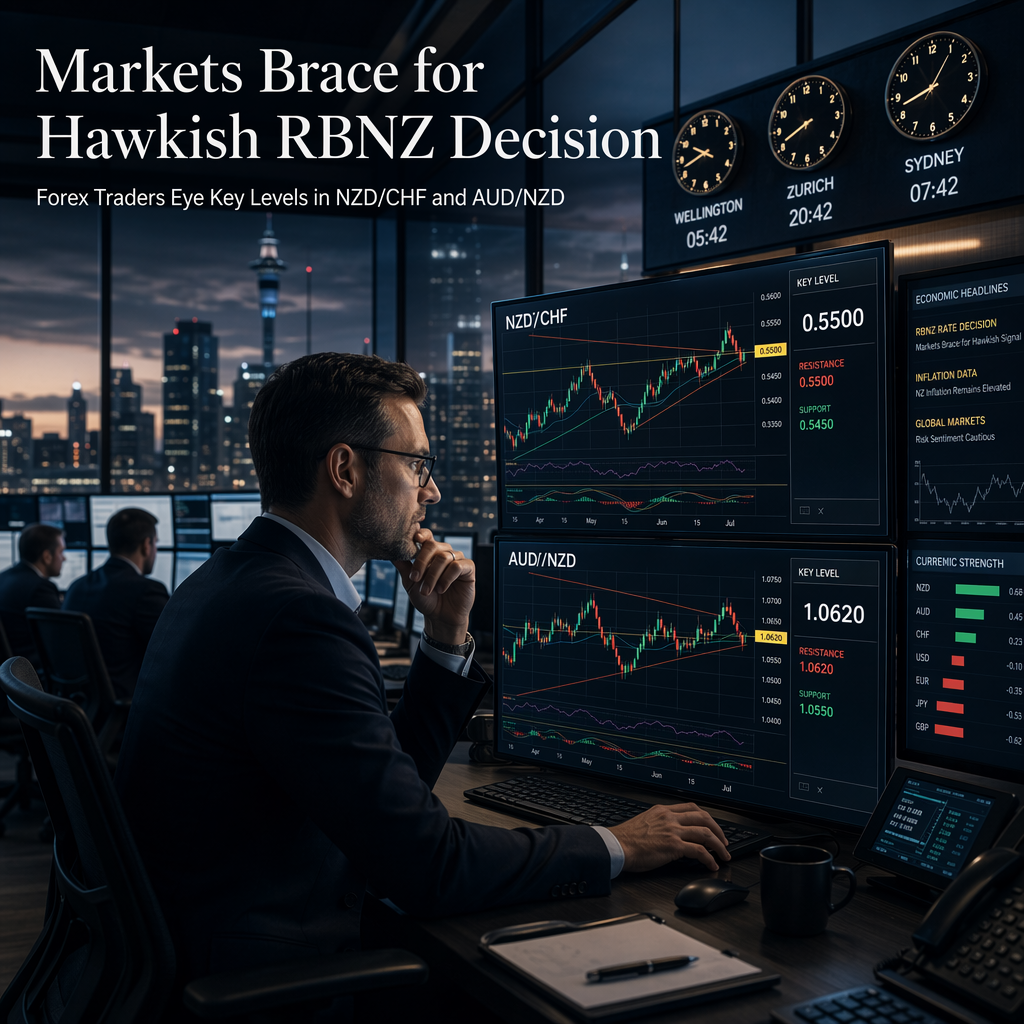 Forex Traders Eye NZD/CHF and AUD/NZD as Markets Brace for Hawkish RBNZ Decision