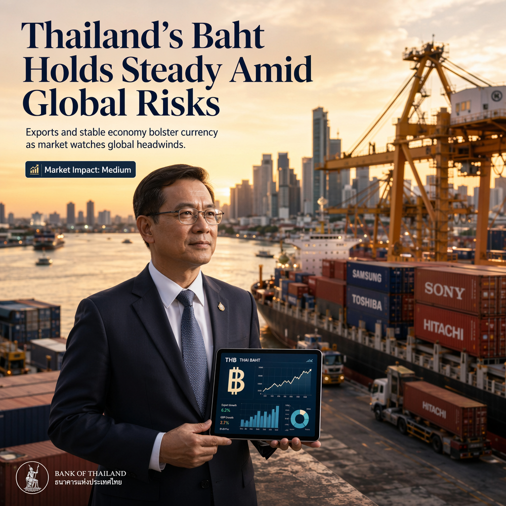 Thailand's Baht Supported by Stable Economy and Steady Exports Amid Global Risks