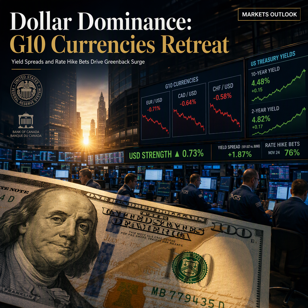 US Dollar Strengthens Against G10 Currencies Amid Yield Spreads and Rate Hike Expectations