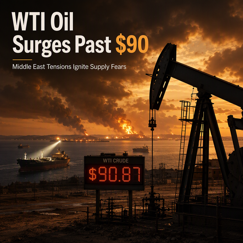 WTI Oil Surges Above $90 as Middle East Tensions and Supply Concerns Escalate