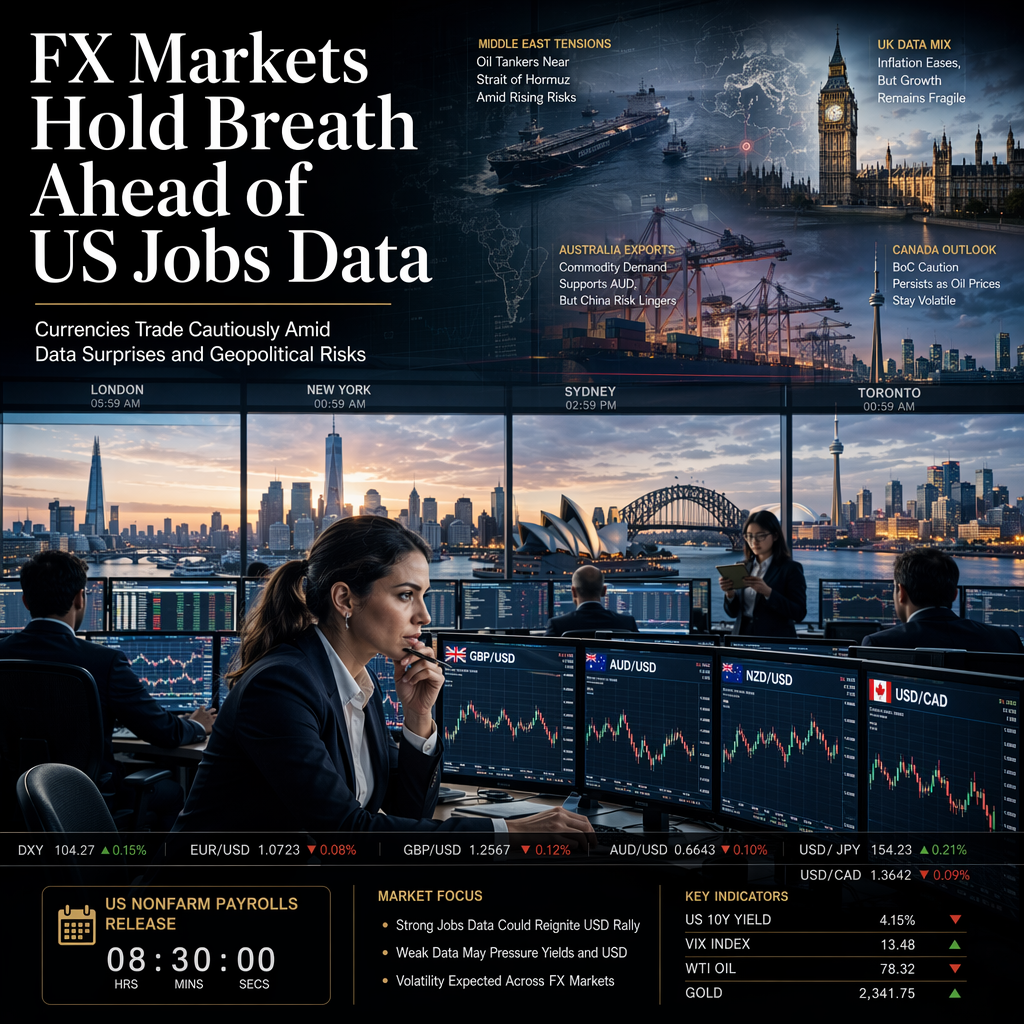 Global FX Markets Brace for US Nonfarm Payrolls Amid Mixed Domestic Data and Geopolitical Tensions