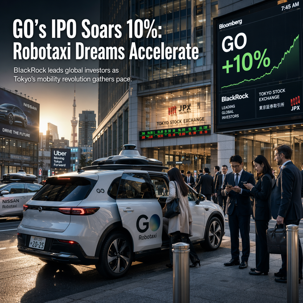 Go's IPO Surges 10%, Fuels Robotaxi Ambitions Amid Strong Investor Demand