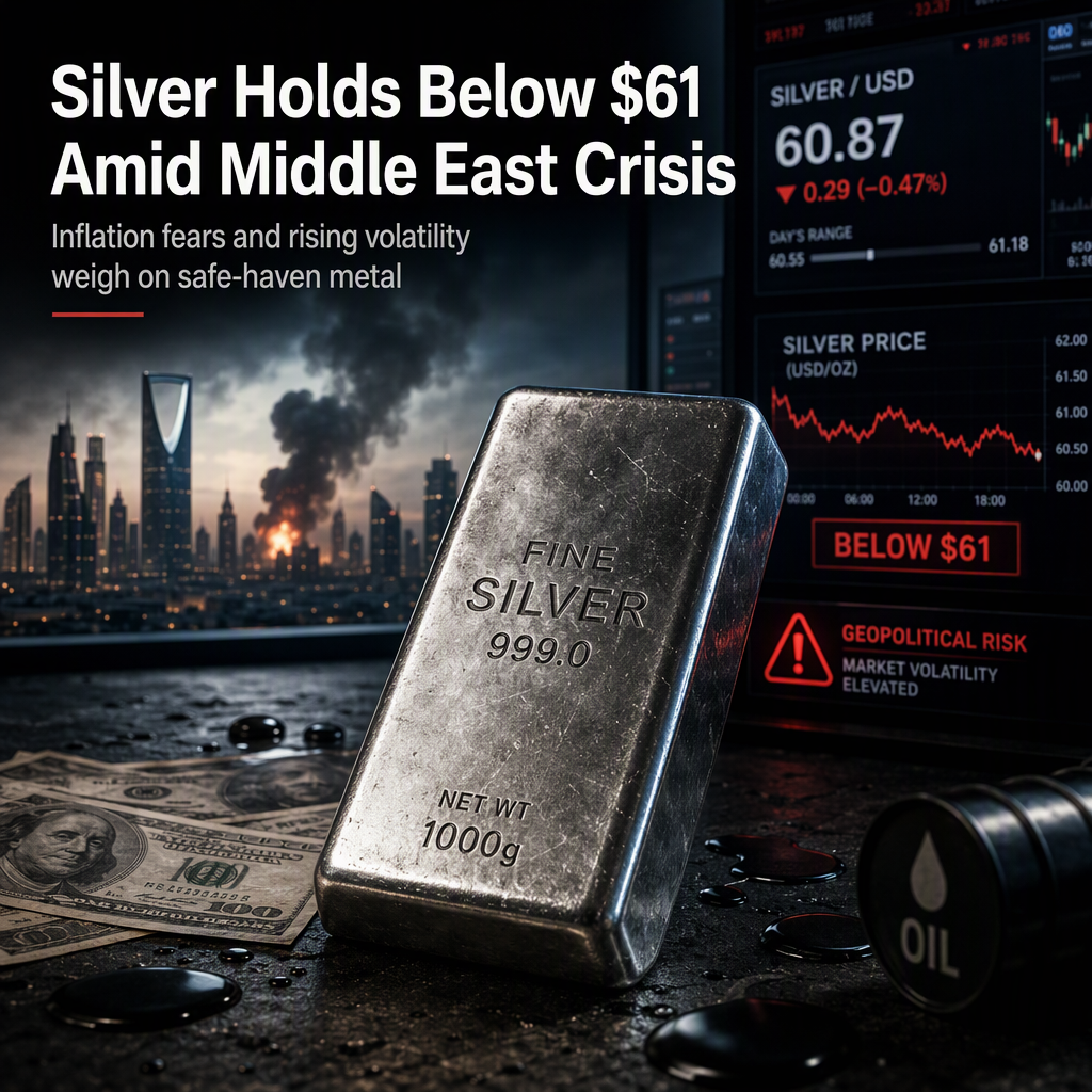 Silver Price Holds Below $61 Amid Geopolitical Tensions and Inflation Concerns