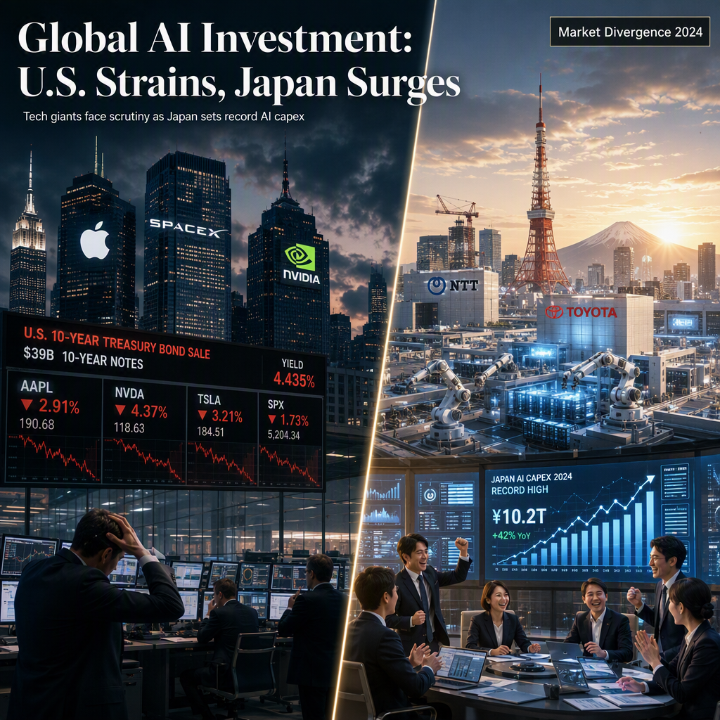Global AI Investment Boom Faces Strain Amid Rising Costs, While Japan Sets Record Capex for AI and Factories