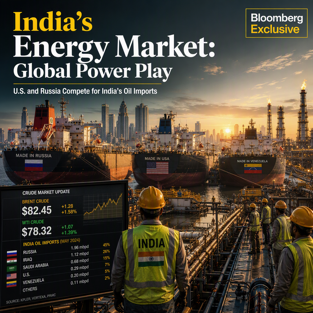 India Emerges as Key Battleground in U.S.-Russia Energy Rivalry Amid Surging Oil and Gas Imports
