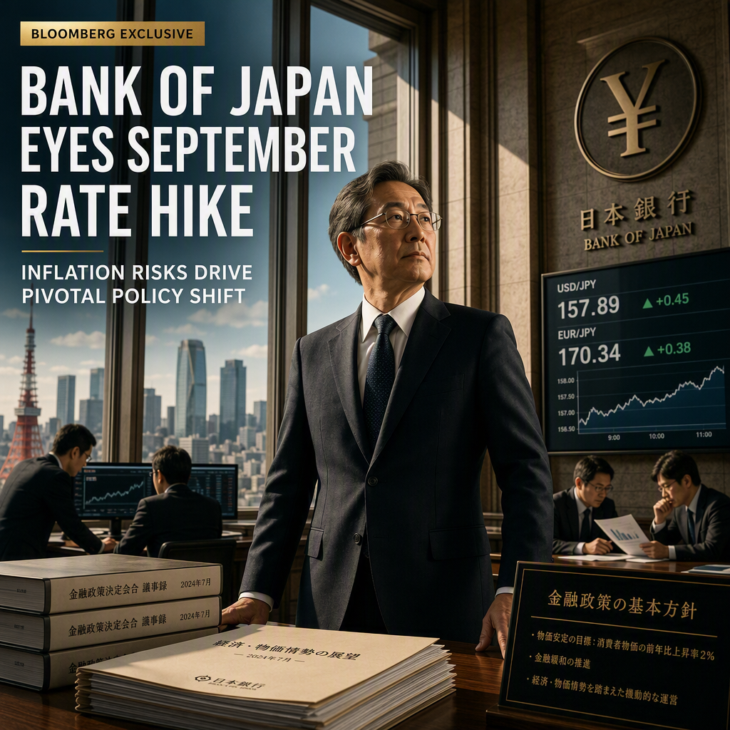 Bank of Japan Considers September Rate Hike Amid Rising Price Risks