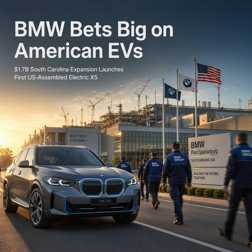 BMW Commits $1.7 Billion to South Carolina EV Expansion, Unveils First US-Assembled Electric X5