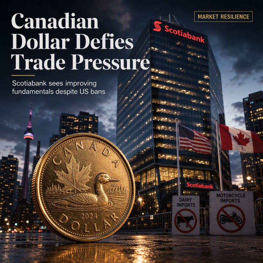 Scotiabank Sees Canadian Dollar Strengthening Despite US Trade Tensions