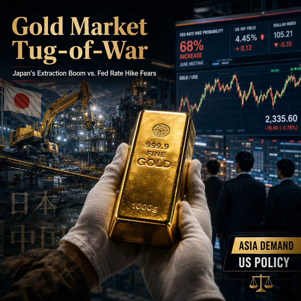 Gold Prices Volatile as Japan Eyes Extraction Boom and Fed Rate Hike Bets Weigh on Market
