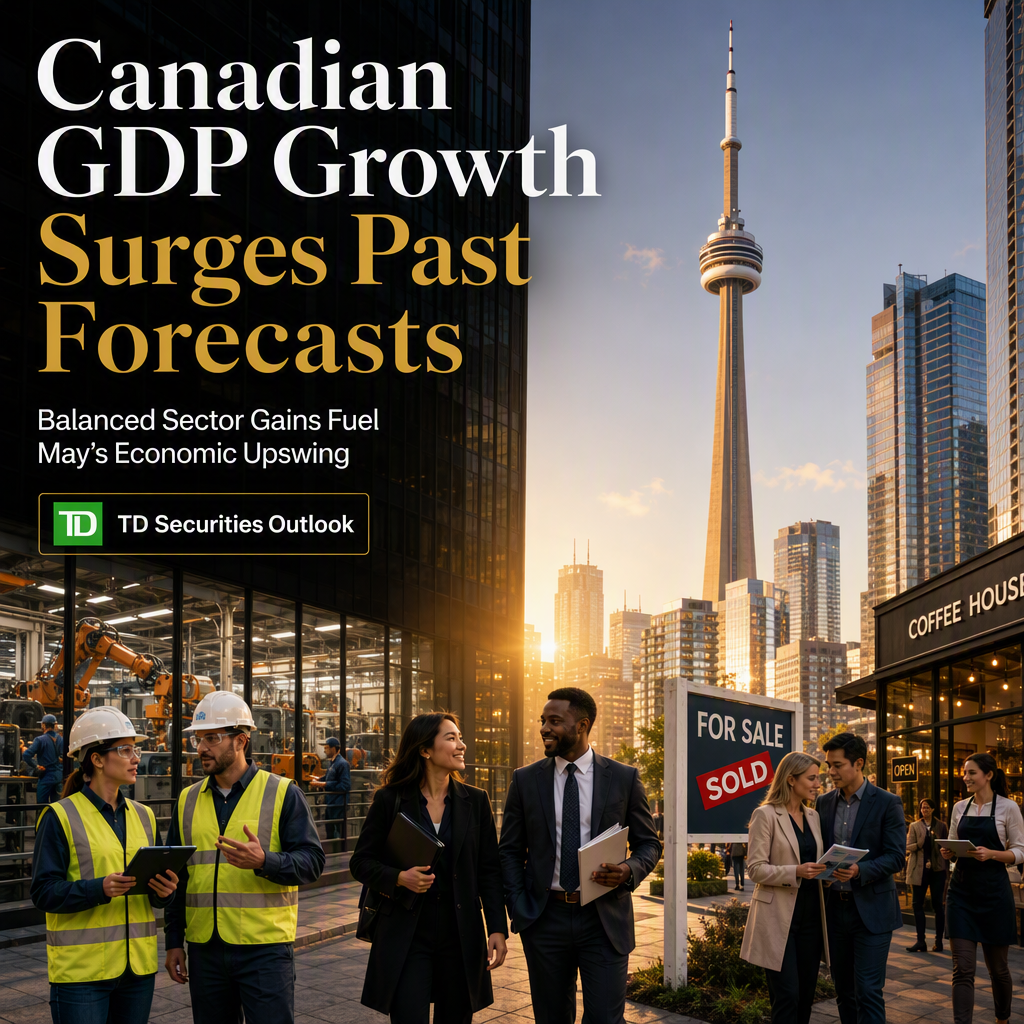 TD Securities Expects Canadian GDP Growth to Outpace Estimates in May, Driven by Balanced Sector Gains