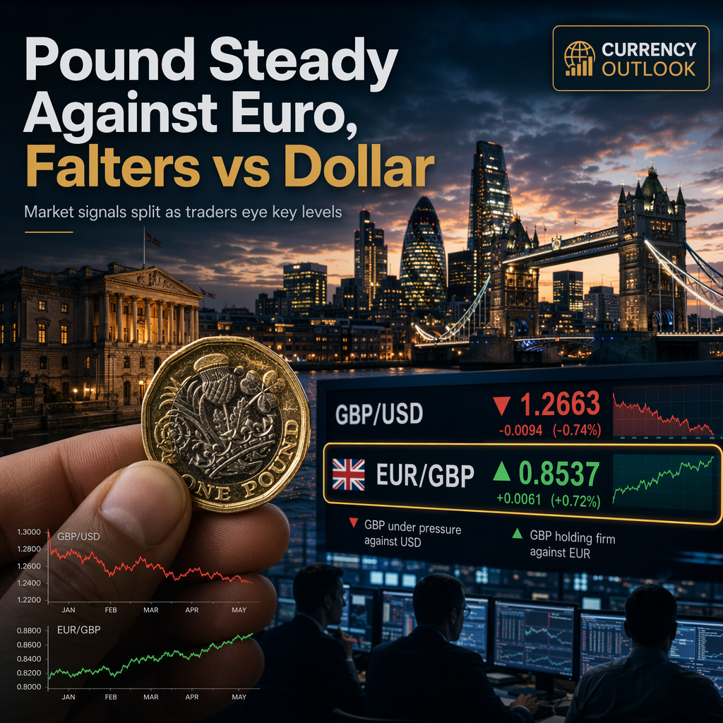 British Pound Holds Firm Against Euro, Faces Pressure Versus US Dollar Amid Mixed Market Signals