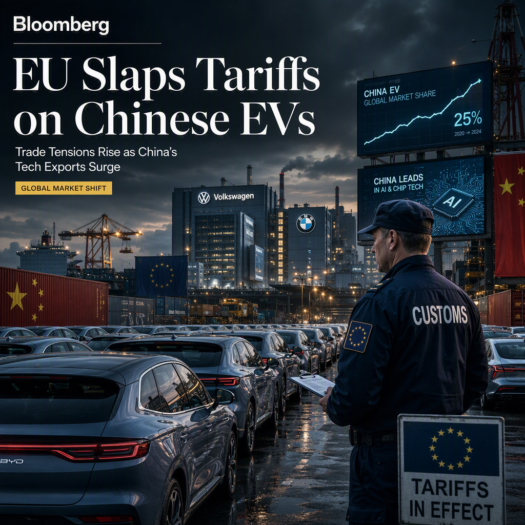 EU Imposes Tariffs on Chinese EVs Amid Rising Chinese Global Market Share and Shifting Export Trends