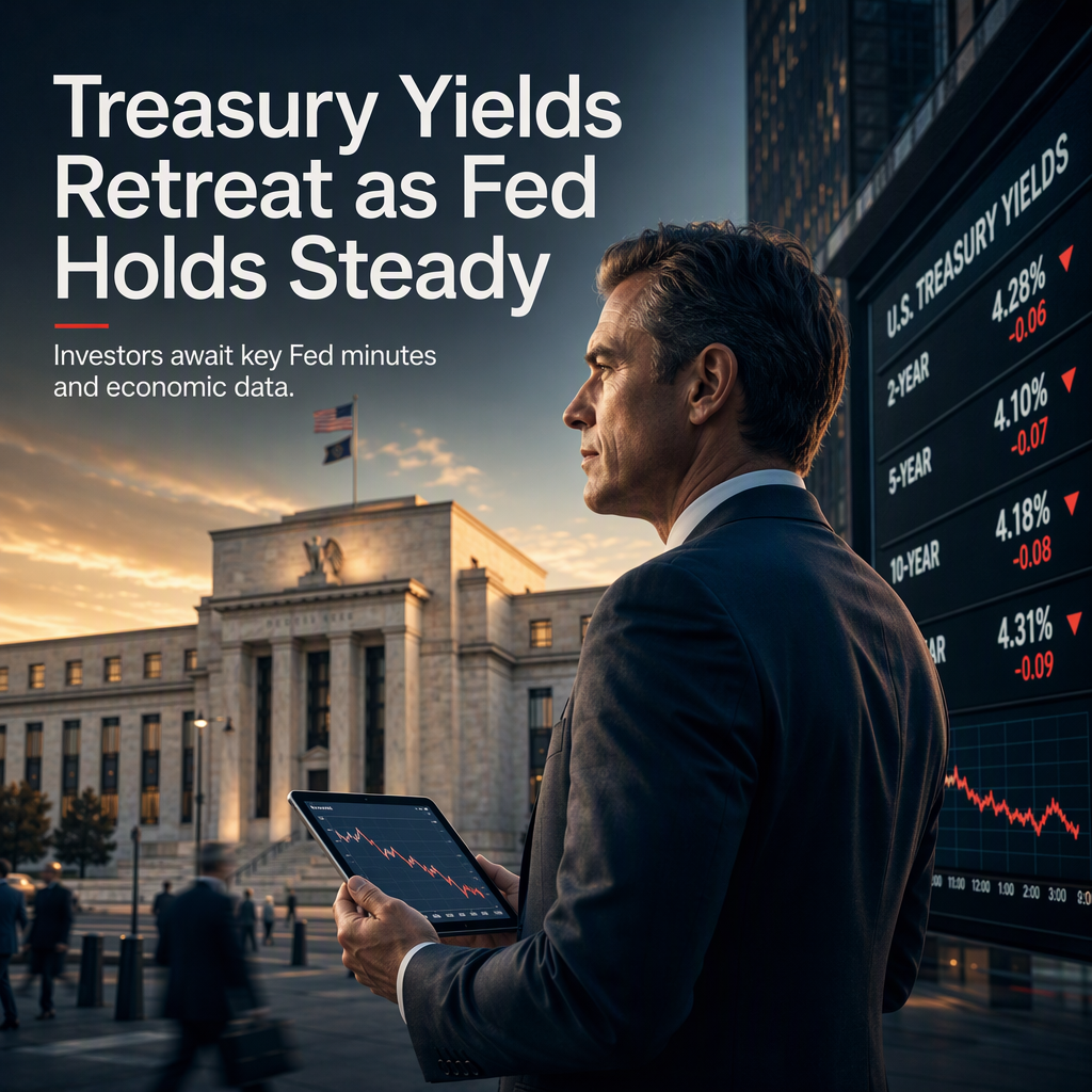 Treasury Yields Dip as Investors Scale Back Fed Rate Hike Expectations Ahead of Meeting Minutes