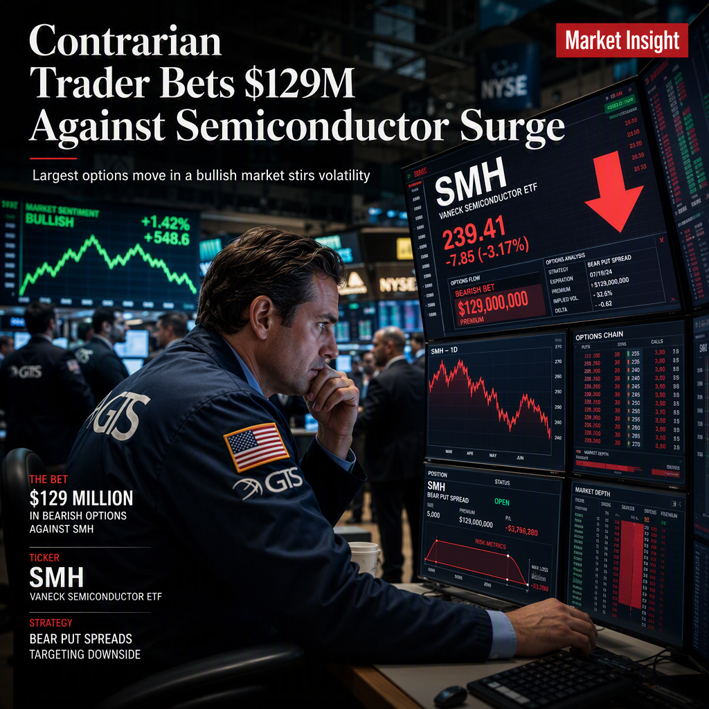 Massive $129 Million Bearish Options Bet Targets Semiconductor ETF Amid Bullish Crowd Sentiment