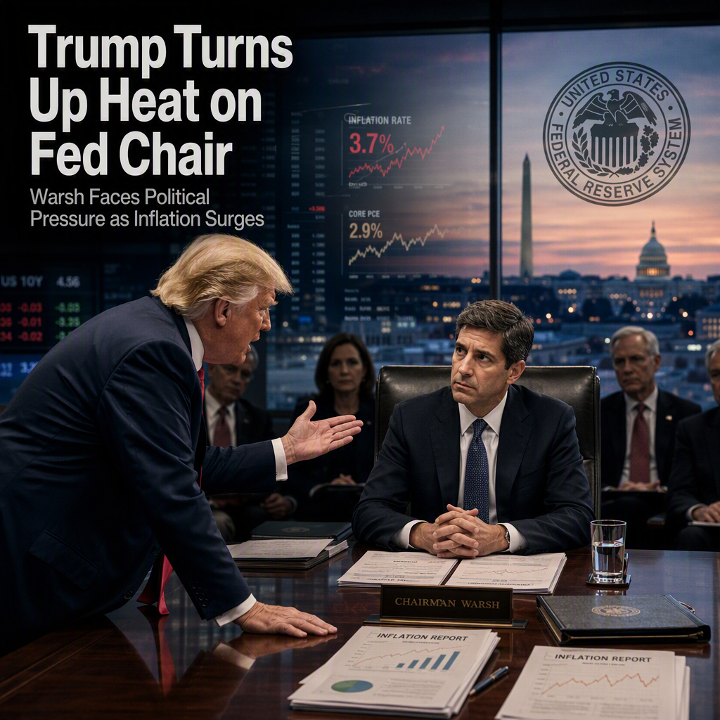 Trump Pressures Fed Chair Warsh for Rate Cuts Amid Rising Inflation and Looming Policy Decision