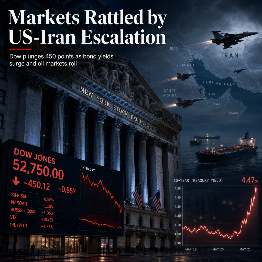Dow Jones Sinks as US Strikes IRGC Targets in Iran, Bond Yields Surge