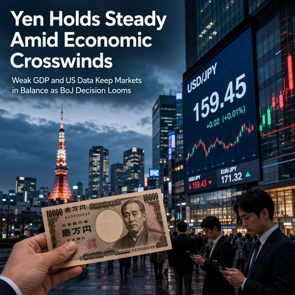 Japanese Yen Holds Steady as Weak GDP and US Data Offset Each Other; Markets Eye BoJ Rate Hike Odds