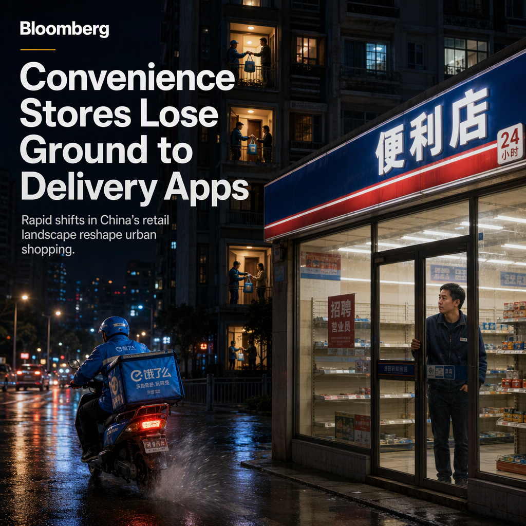 Chinese Convenience Stores Face Sales Declines Amid Rise of Instant Delivery Apps