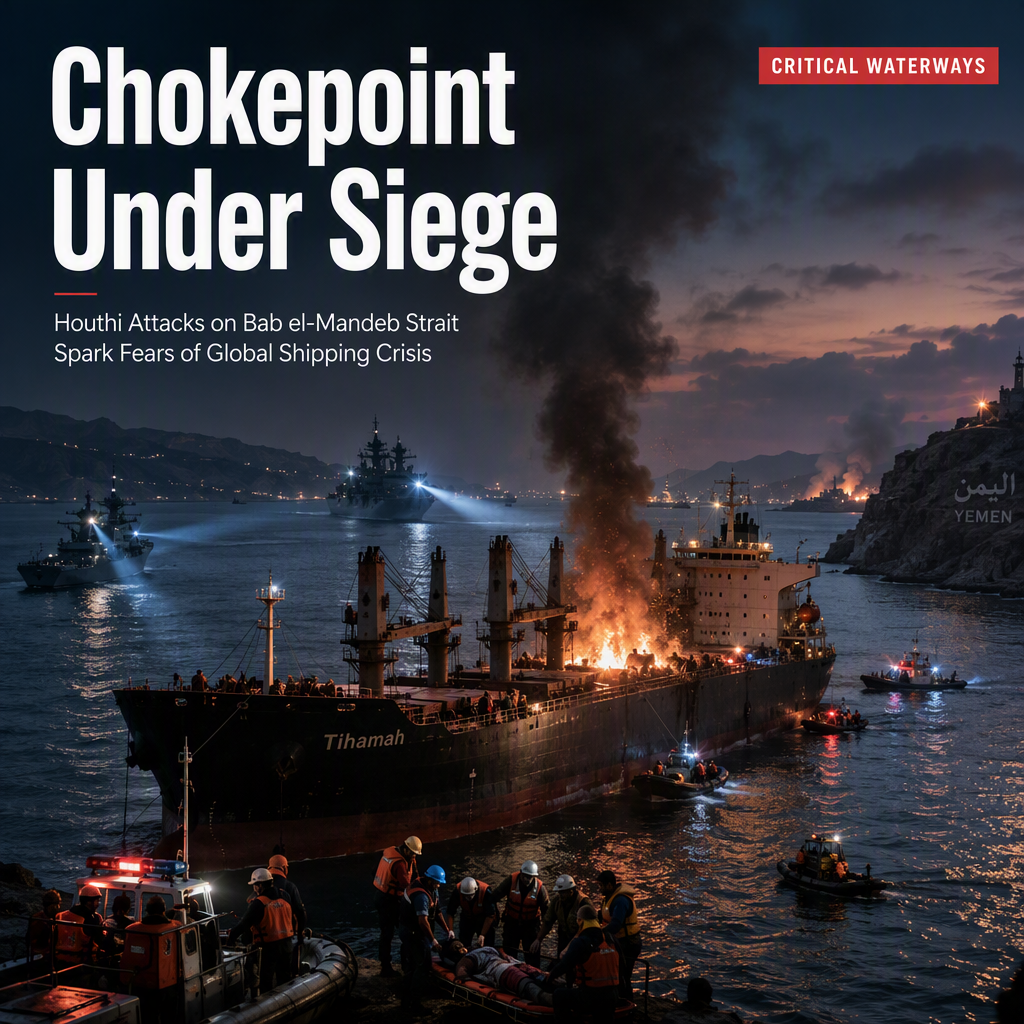 Houthi Attacks on Bab el-Mandeb Strait Heighten Fears of Major Shipping Disruption