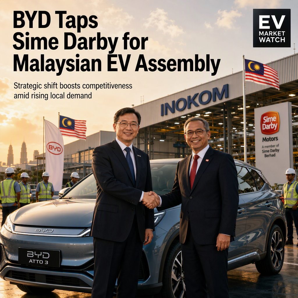 BYD Partners with Sime Darby’s Inokom for Local EV Assembly in Malaysia, Shelves Own Plant Plans