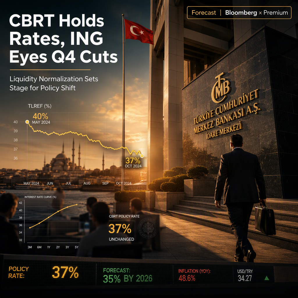 ING Forecasts CBRT to Hold Rates in September, Eyes Two Q4 Cuts Amid Liquidity Normalization