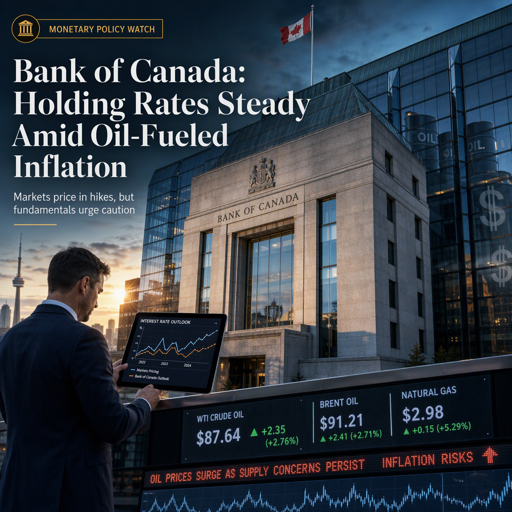 Bank of Canada Expected to Delay Rate Hikes Despite Rising Oil-Driven Inflation Risks