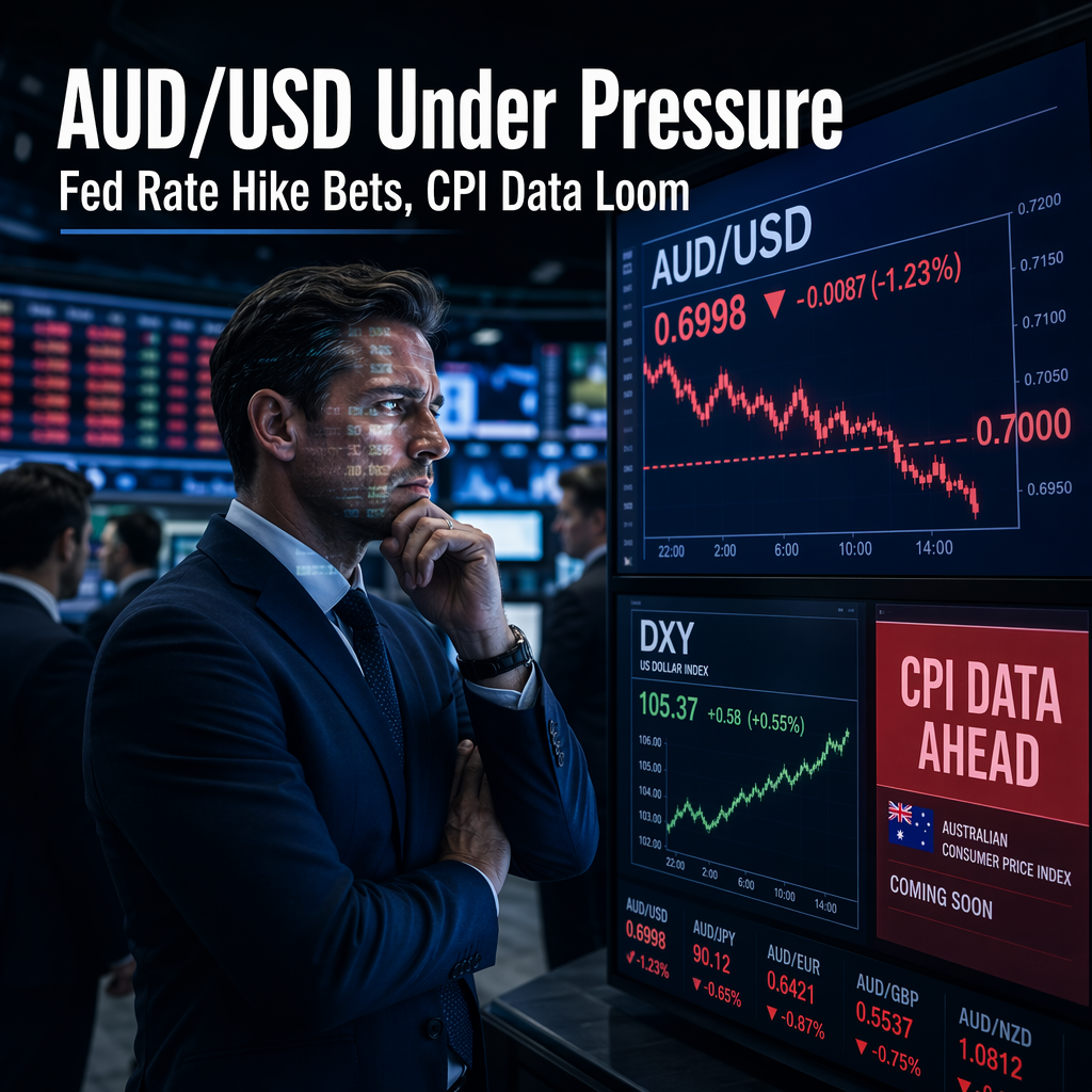 AUD/USD Under Pressure as Fed Rate Hike Expectations Rise; Key Australian CPI Data Ahead
