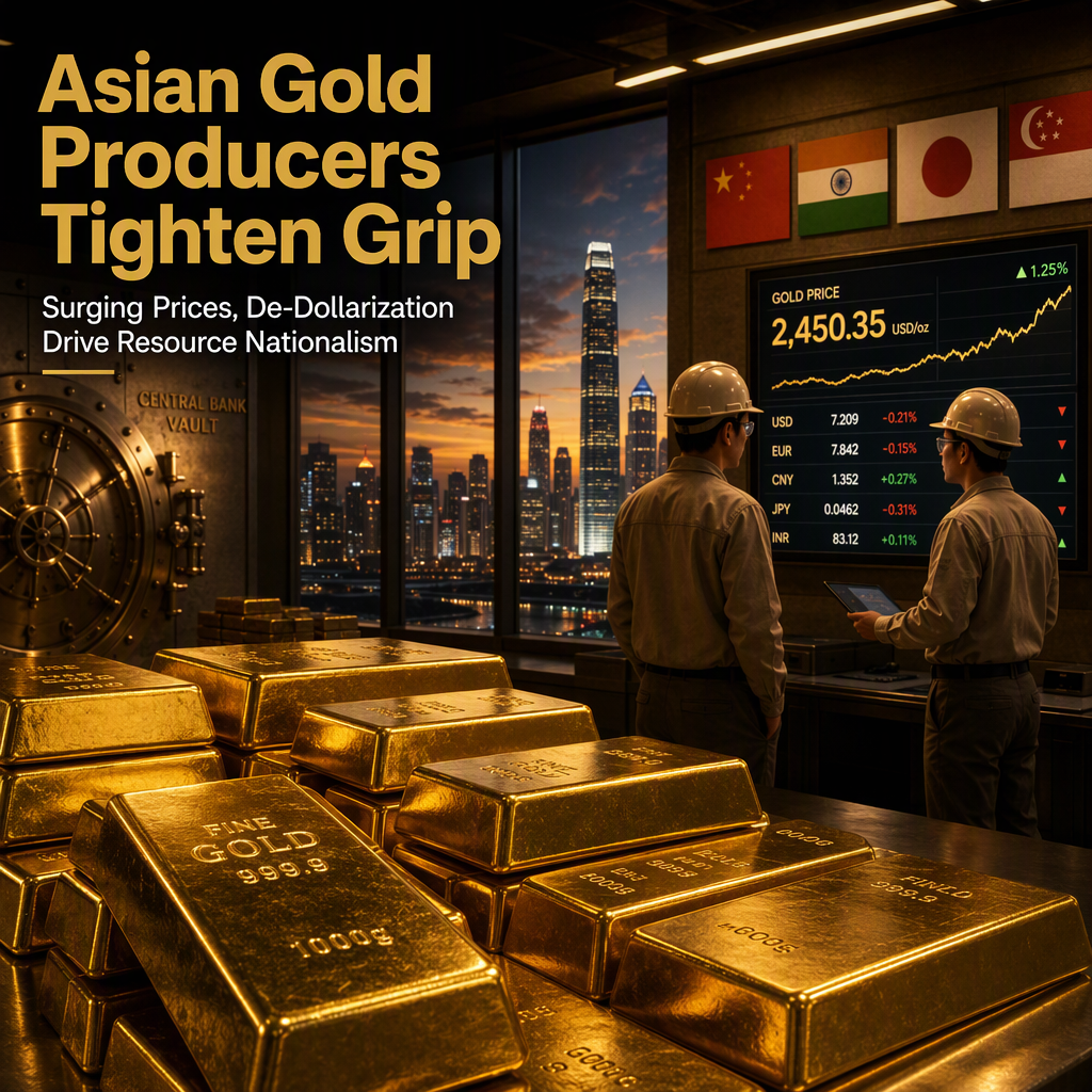 Asian Gold Producers Hoard Supplies Amid Rising Prices and De-Dollarization Push