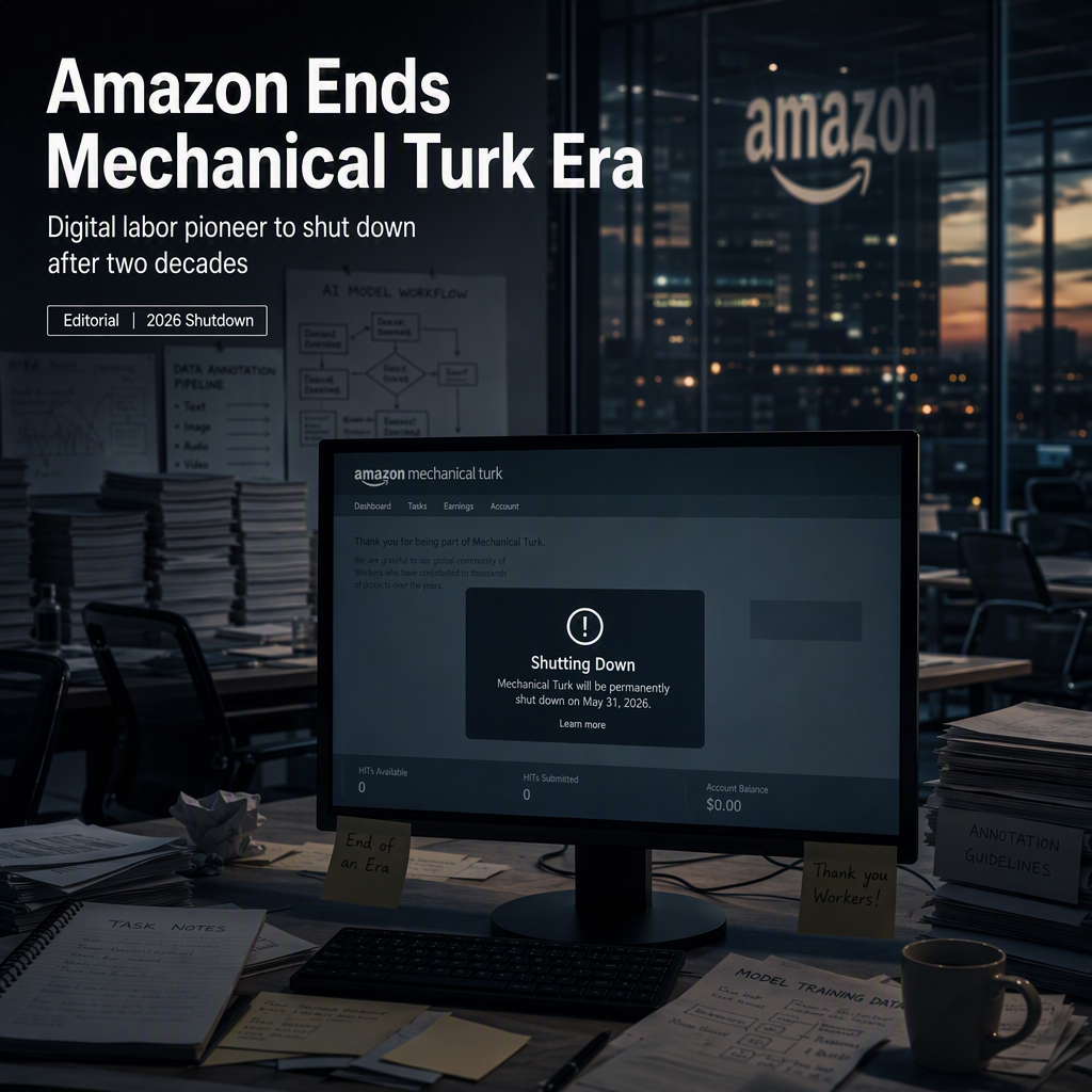Amazon to Shut Down Mechanical Turk Platform After Over Two Decades